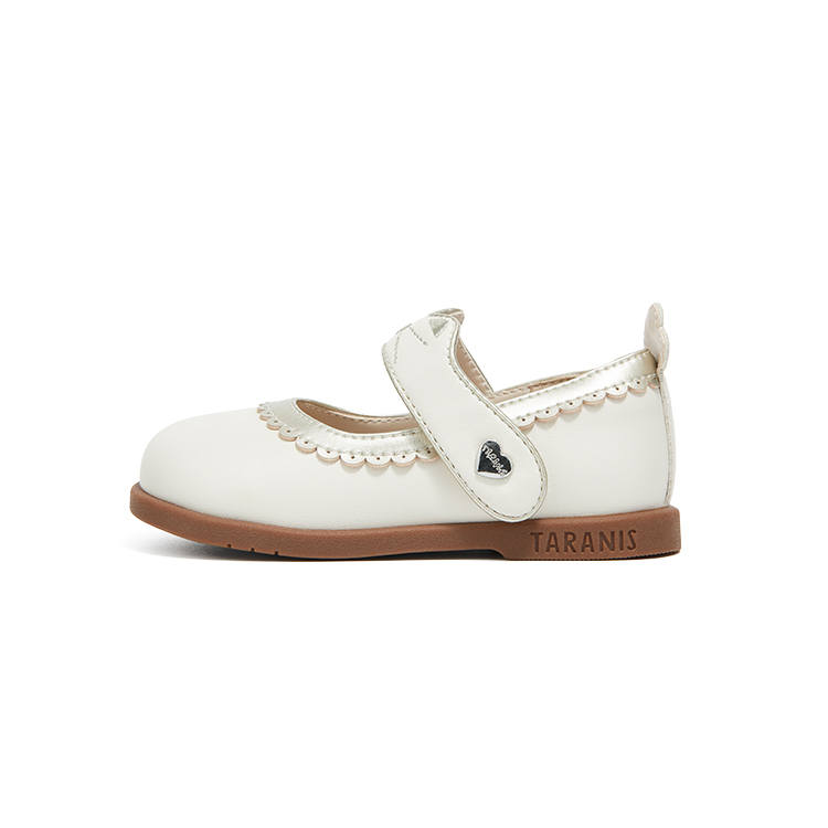 TARANIS Toddler Shoes White Gold Infant And Toddler