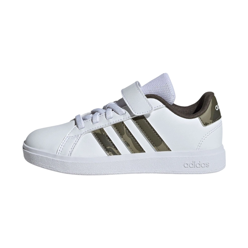 Adidas Adidas GRAND COURT 2.0 Comfortable And Lightweight Abrasion Resistant Low top Kids' Skateboarding Shoes White Kids'