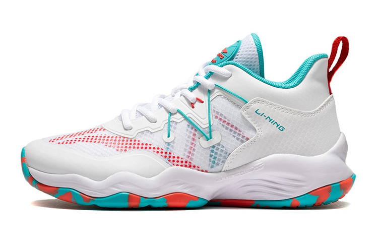 Li-Ning YOUNG Li Ning YOUNG Basketball Mid top Basketball Shoes White Green Teenagers