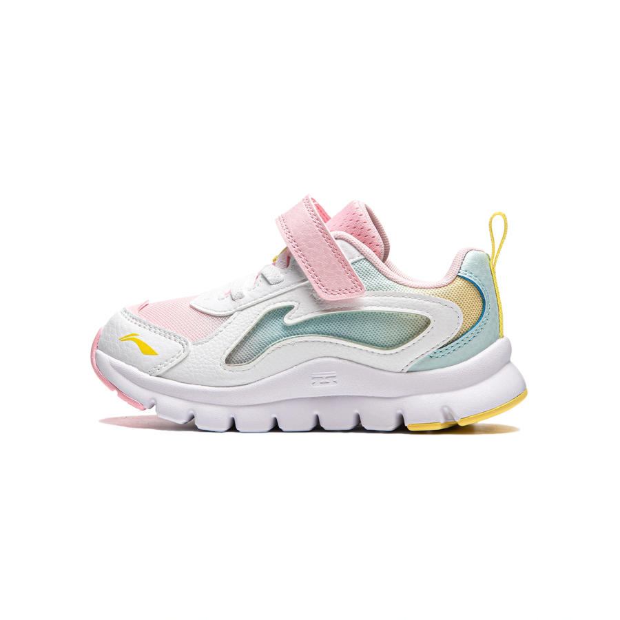 Li-Ning YOUNG Li Ning YOUNG Starlight Cushioning Abrasion Resistant Rebound Breathable Low top Kids Lifestyle Shoes White Pink