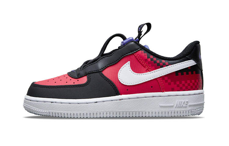 Nike Nike Air Force 1 Toggle SE Casual Low top Kids' Skateboarding Shoes Black Red Children Aged 3 7 Years Old