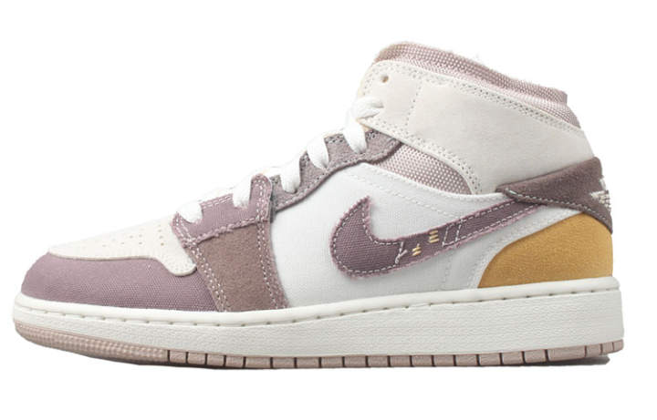 Jordan Jordan Kids Air Jordan 1 Mid SE Craft "Inside Out - Taupe Haze" Sneakers