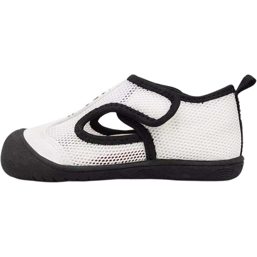 TARANIS Slip Resistant And Breathable Low top Toddler Shoes White Black Infant And Toddler