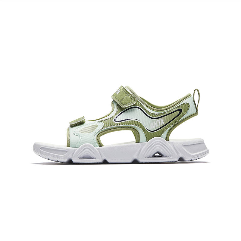 Antakids Textile, Synthetic Leather Low top Sandal Cool Green & Dendrobium Green Teenagers