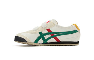 Onitsuka Tiger Low top Slip Resistant Abrasion Resistant Sports Casual Shoes Beige Yellow Children Aged 3 7 Years Old
