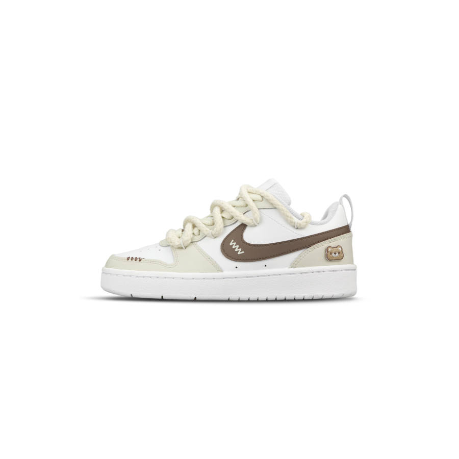 Nike Nike Court Borough Low 2 Leather Low top Kids' Skateboarding Shoes Beige Brown Teenagers