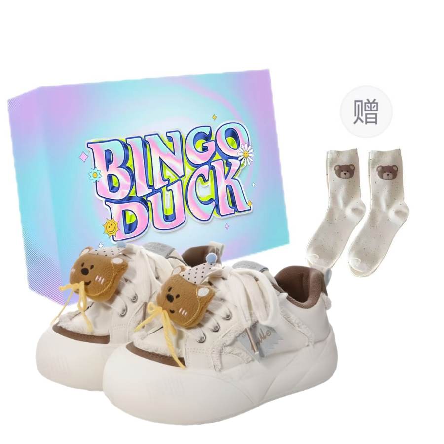 BINGO DUCK Skateboard Shoes Women's Blue Brown