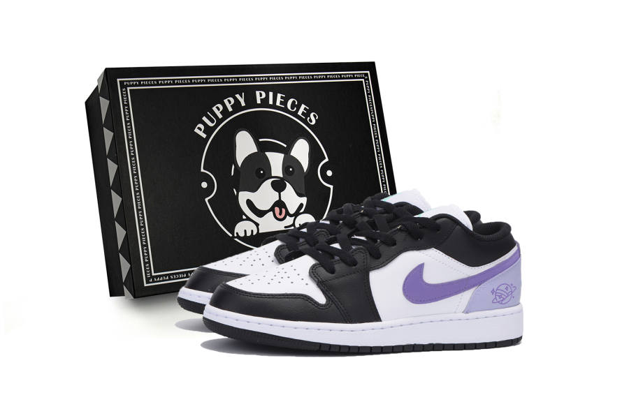 Jordan Jordan Air Jordan 1 Slip Resistant Low top Children's Basketball Shoes Black Teenagers
