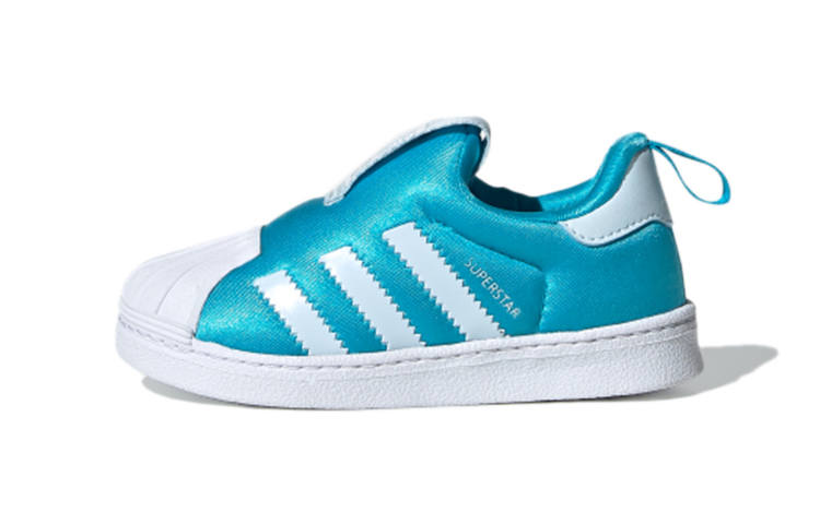Adidas Originals SUPERSTAR 360 Comfortable Breathable Low top Skateboard Shoes Blue Infant And Toddler