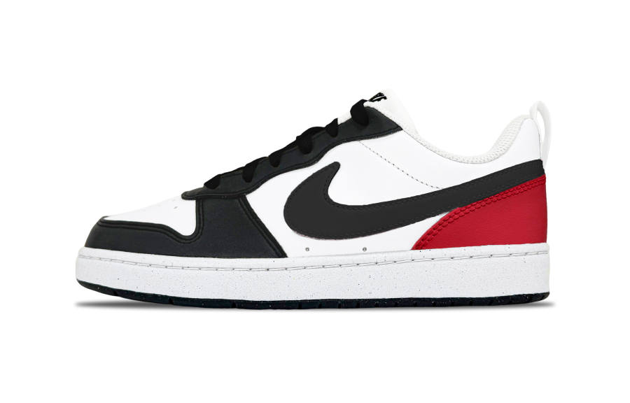 Nike Nike Court Borough Slip Resistant Abrasion Resistant Low top Kids' Skateboarding Shoes University Red Teenagers