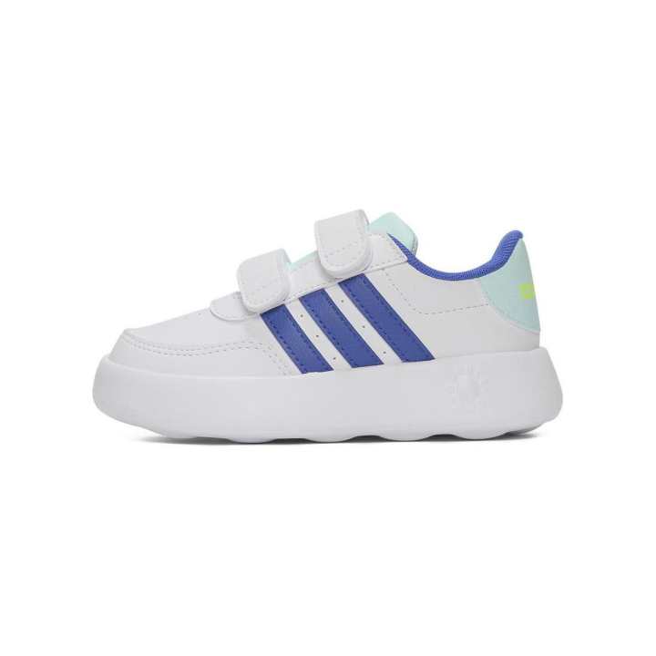 Adidas Adidas BREAKNET 2.0 Soft And Comfortable Slip Resistant Abrasion Resistant Low top Toddler Shoes White