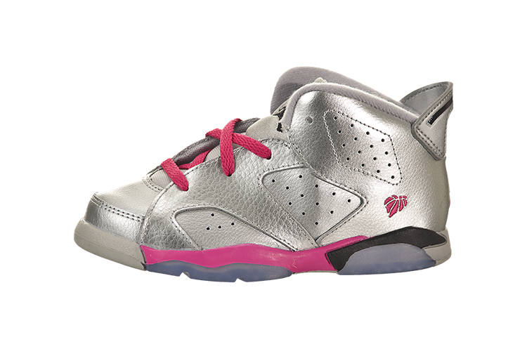 Jordan Jordan Air Jordan 6 Retro 'Valentines Day' High top Toddler Shoes Silver Pink Infant And Toddler