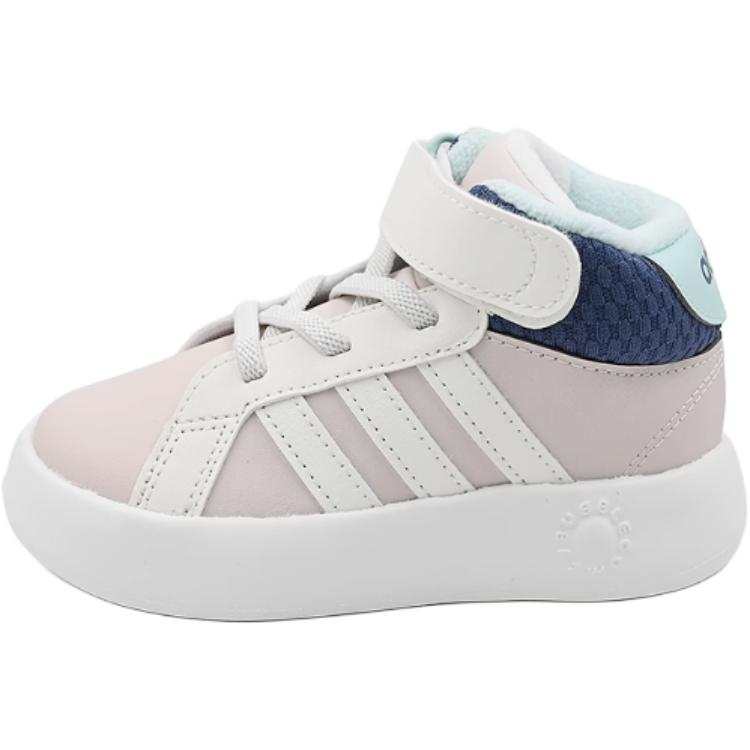 Adidas Adidas GRAND COURT Comfortable Abrasion Resistant Thermal Abrasion Resistant Thermal High top Toddler Shoes Pink