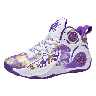 QITATA Fabric Slip Resistant Cushioning Slip Resistant Cushioning Mid top Basketball Shoes Teenagers