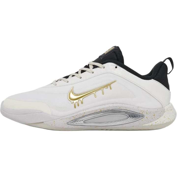 Nike Nike A'One Low top Basketball Shoes White Gold Unisex