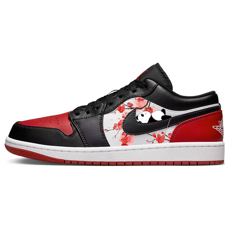 Jordan Jordan Air Jordan 1 Abrasion Resistant Low top Children's Basketball Shoes Red Teenagers