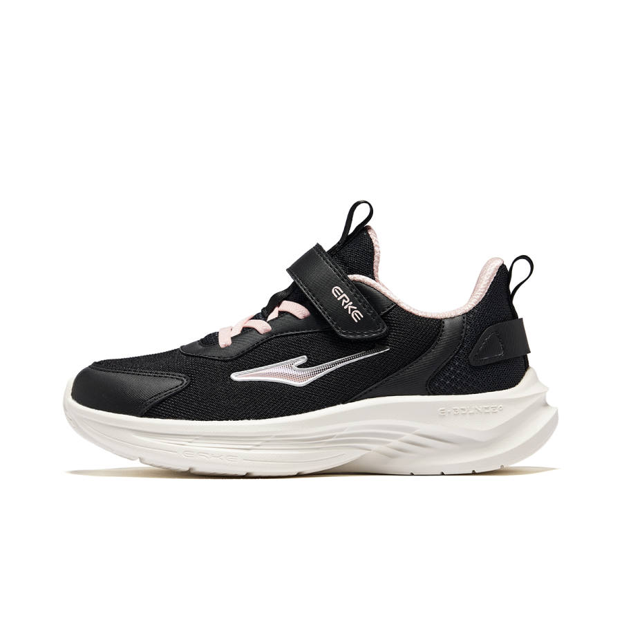 ERKE KIDS Low top Running Shoes Jet Black/Apricot Blossom Pink Teenagers