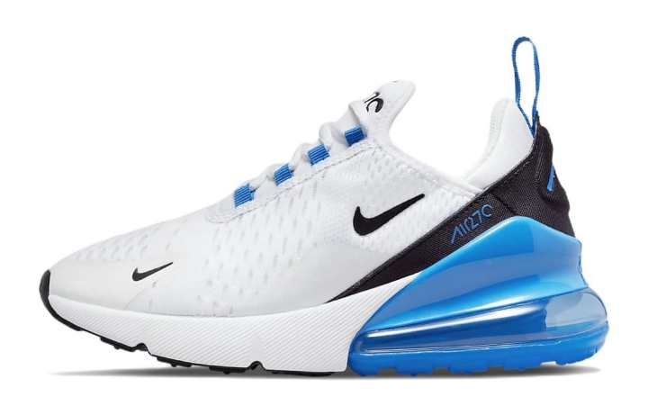 Nike Nike Air Max 270 Cushioning Abrasion Resistant Low top Casual Shoes White Blue Unisex