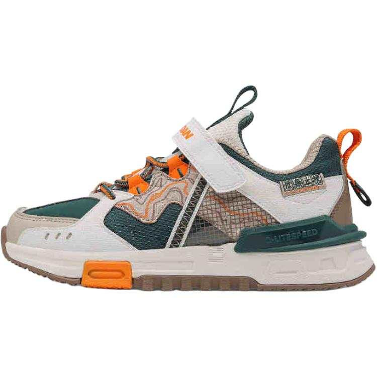 QIAODAN Low top Running Shoes White Green Teenagers