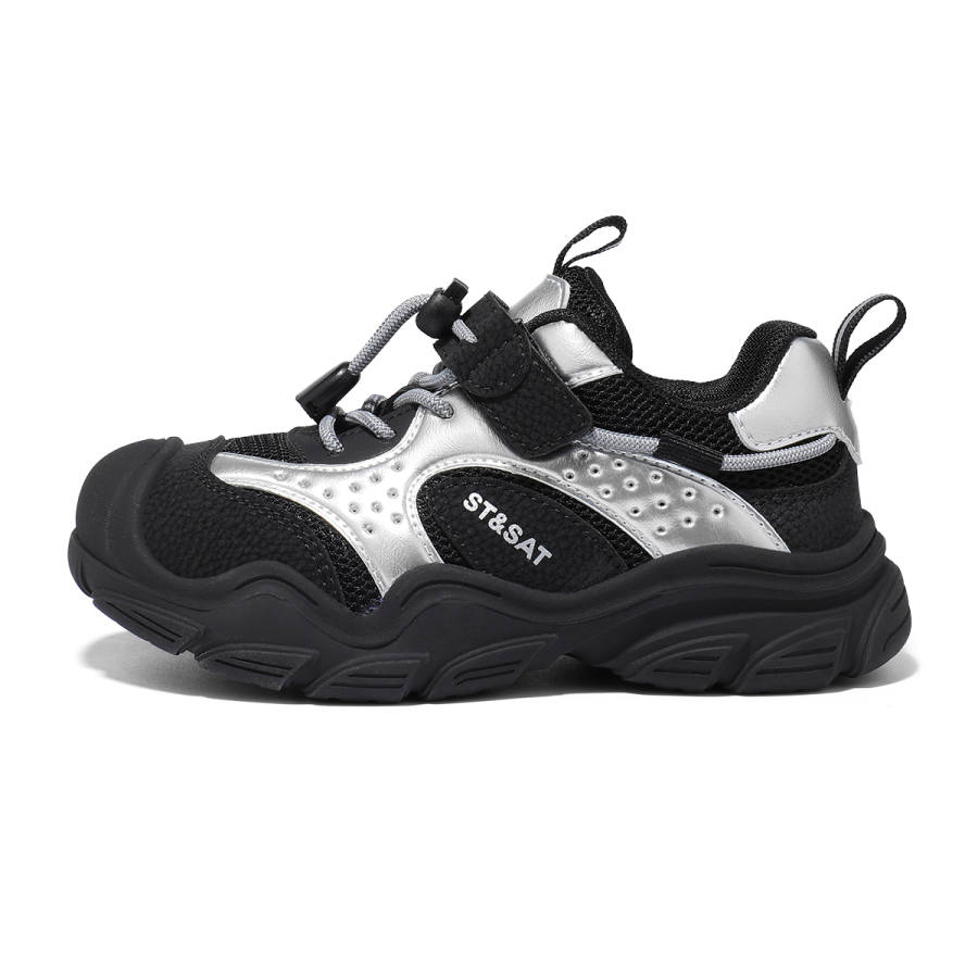 ST&SAT KIDS Synthetic Leather, Textile Slip Resistant Anti Kick Cushioning Abrasion Resistant Rebound Waterproof