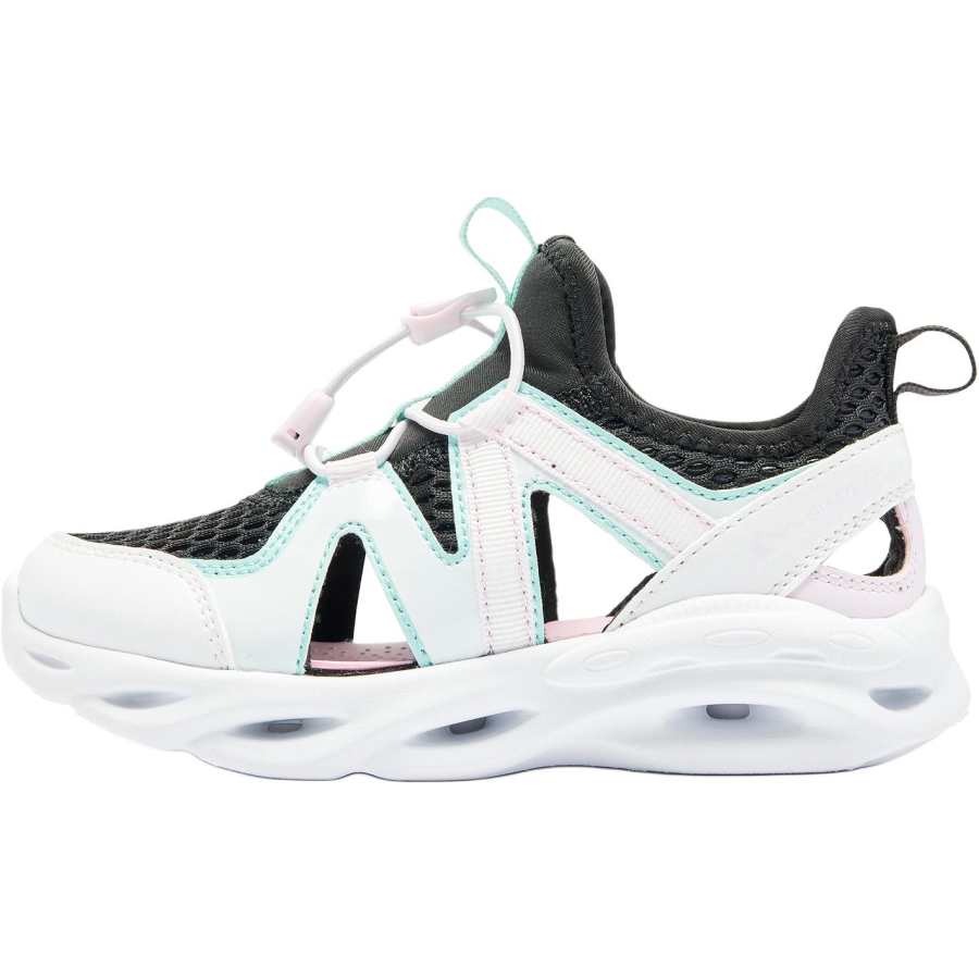 QIAODAN Slip Resistant Abrasion Resistant Low top Kids' Running Shoes White Black Children Aged 3 7 Years Old