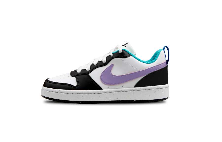 Nike Nike Court Borough Synthetic Leather Cushioning, Wear Resistant Low top Kids' Skateboarding Shoes Dark Violet Teenagers