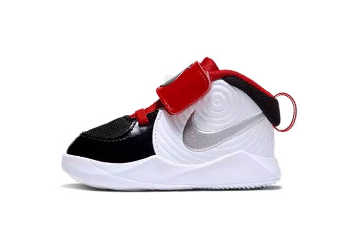 Nike Nike Team Hustle D 9 Auto Mid top Basketball Shoes Black White Infant And Toddler