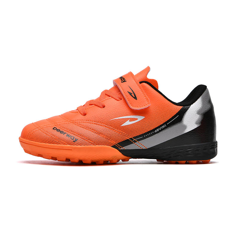 DEERWAY Lightweight Cushioning Low top Kids' Soccer Shoes Coral Orange Kids'
