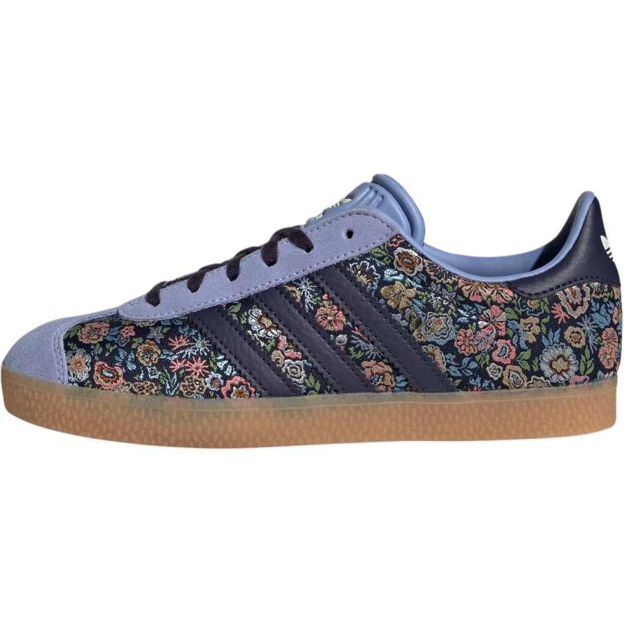 Adidas Originals Gazelle Comfortable Abrasion Resistant Low top Kids' Skateboarding Shoes Blue Black