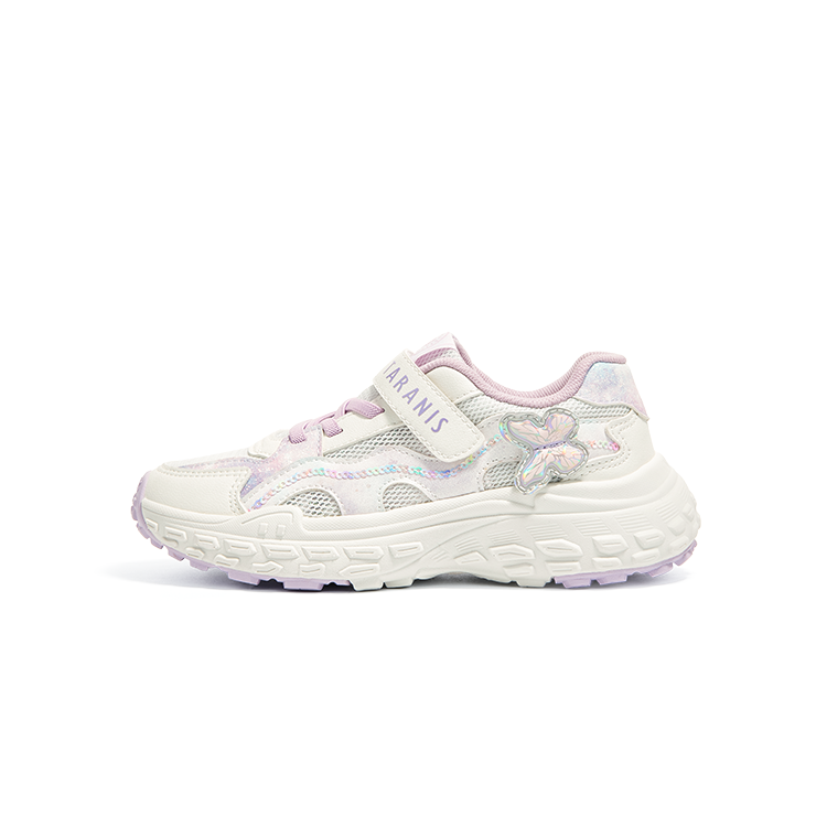 TARANIS Mesh Slip Resistant, Abrasion Resistant, Breathable Low top Kids' Running Shoes Star White/Dream Purple Kids'