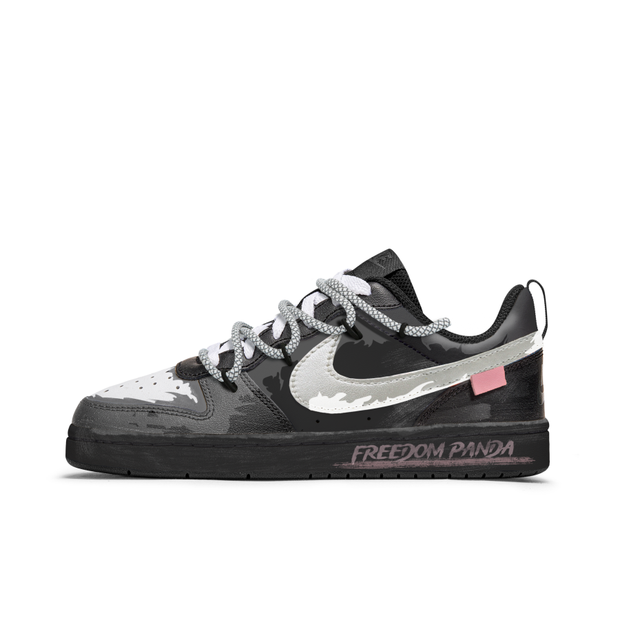 Nike Nike Court Borough The Lone Hunter Leather Slip Resistant Abrasion Resistant Low top Kids' Skateboarding Shoes