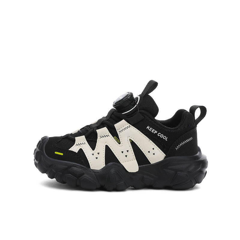 Jeep Synthetic Leather, Textile Anti Kick Abrasion Resistant Slip Resistant Low top Kids' Running Shoes