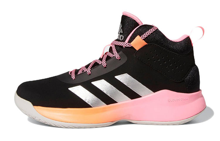 Adidas Adidas Cross Em Up 5 Slip Resistant Abrasion Resistant Mid top Performance Basketball Shoes Obsidian Black Kids'