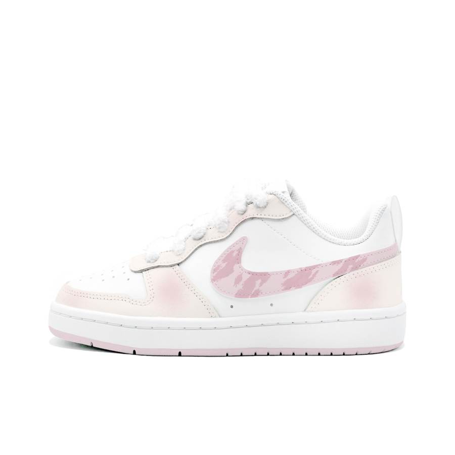 Nike Nike Court Borough Pink Litchi Boba Leather Slip Resistant Cushioning Abrasion Resistant