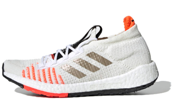 Adidas Adidas PulseBOOST Hd J Cushioning Low top Kids' Running Shoes White Red Teenagers