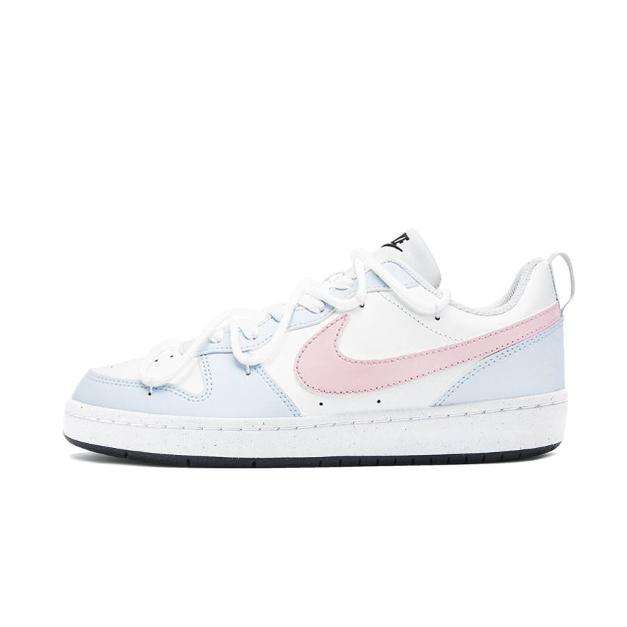 Nike Nike Court Borough Abrasion Resistant Slip Resistant Low top Kids' Skateboarding Shoes Light Blue Teenagers