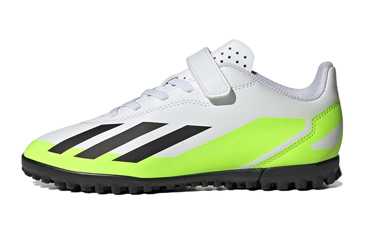 Adidas Adidas X Crazyfast.4 Hook and Loop Slip Resistant Low top Kids' Soccer Shoes White Yellow Black Kids'