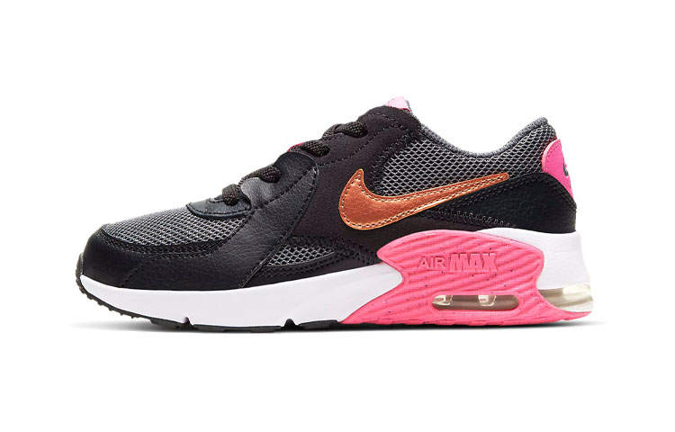 Nike Nike Air Max Excee Kids Lifestyle Shoes Black Pink Gold Children Aged 3 7 Years Old