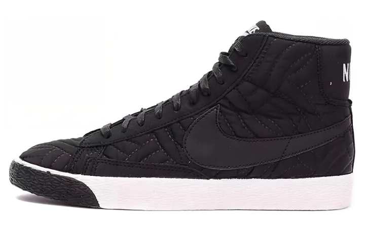Nike Nike Blazer Mid Premium Mid top Skateboard Shoes Black White Unisex