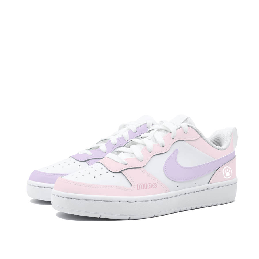 Nike Nike Court Borough Low 2 Leather Anti Kick And Abrasion Resistant Low top Kids' Skateboarding Shoes Pink Teenagers