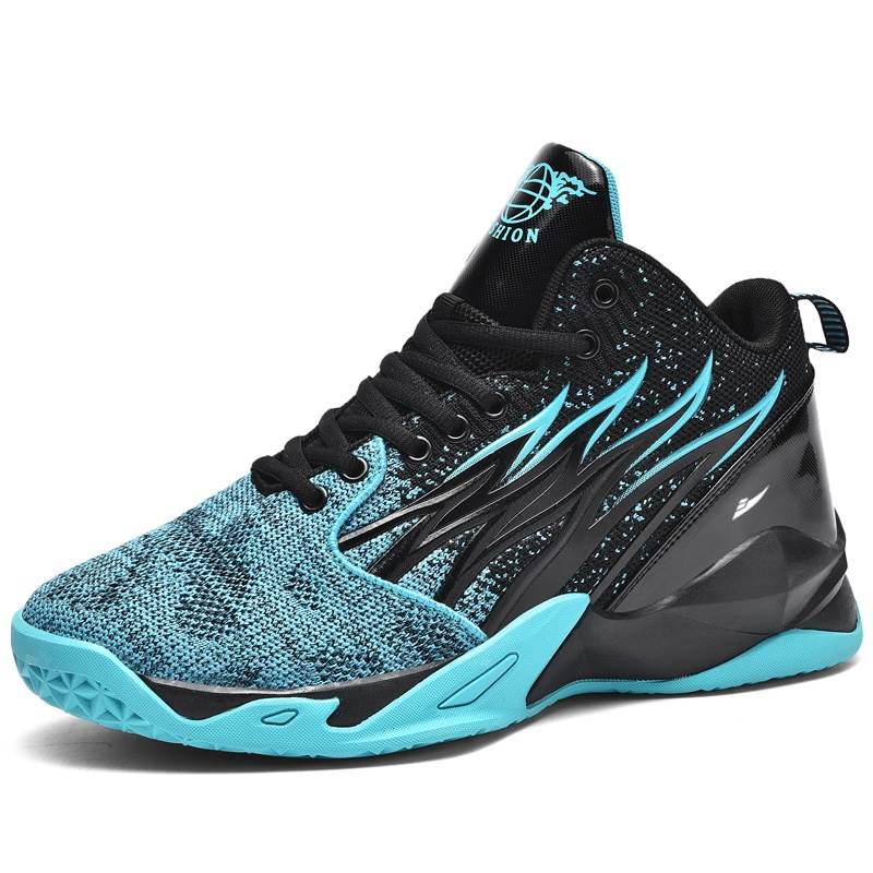 KUDING Cushioning Slip Resistant Abrasion Resistant Mid top Basketball Shoes Unisex