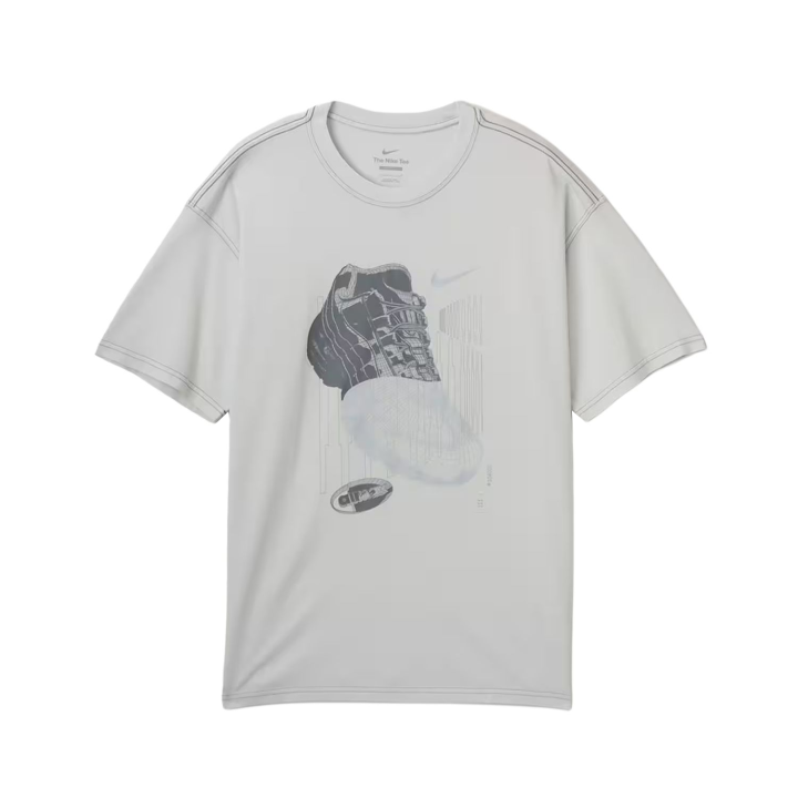 Nike Nike T Shirts Unisex Gray White Crew Neck Moderate