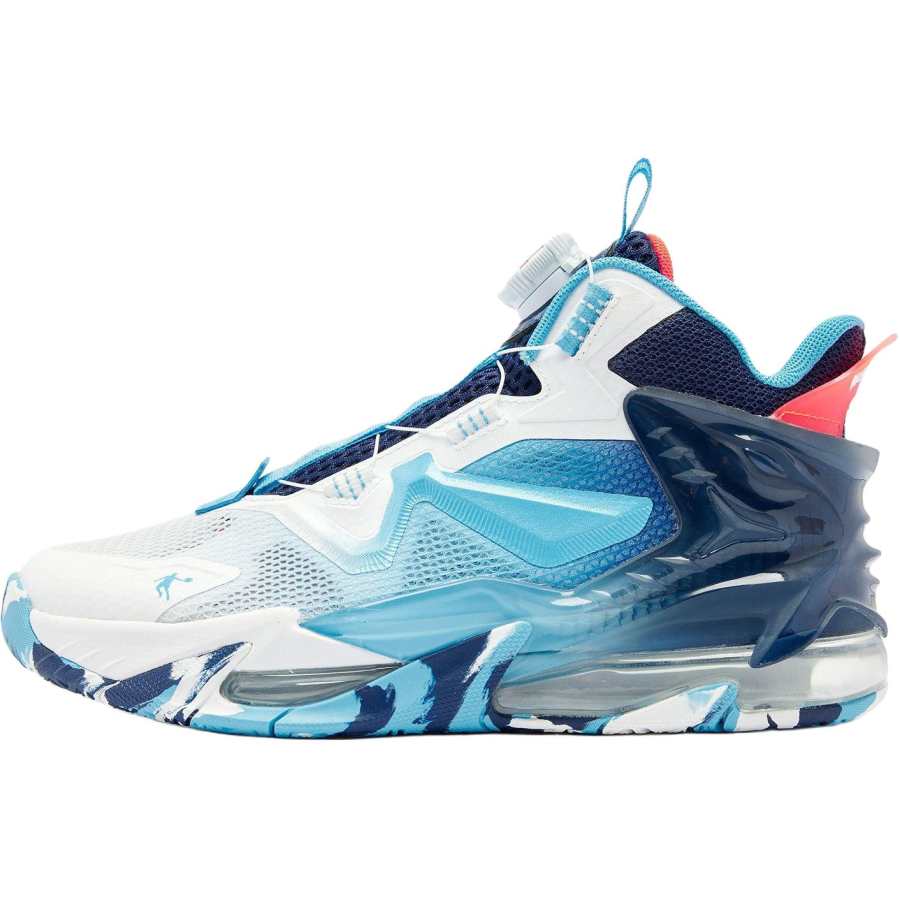QIAODAN Mid top Basketball Shoes Serene Blue/Kunpeng Blue Teenagers