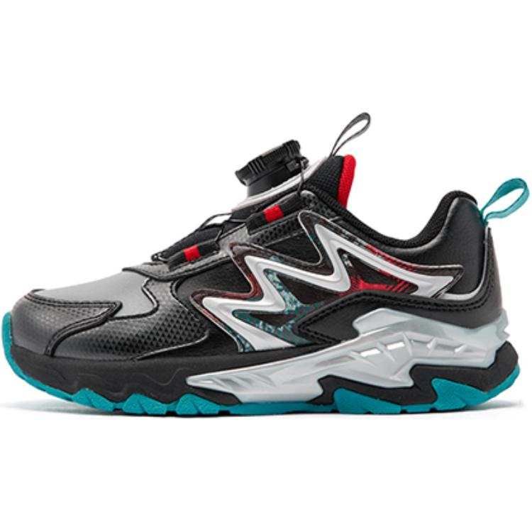 QIAODAN Slip Resistant Abrasion Resistant Low top Kids' Running Shoes Black Children Aged 3 7 Years Old