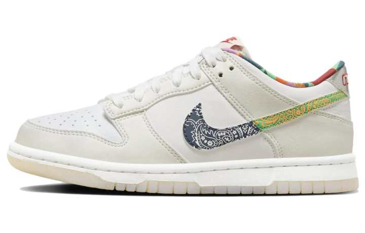 Nike Nike Dunk Low White Multi-Color Paisley GS