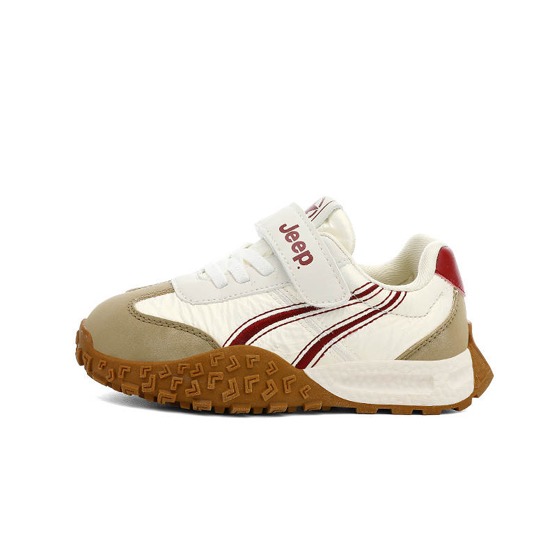 Jeep Running Collection Running Shoes Beige Burgundy Kids'