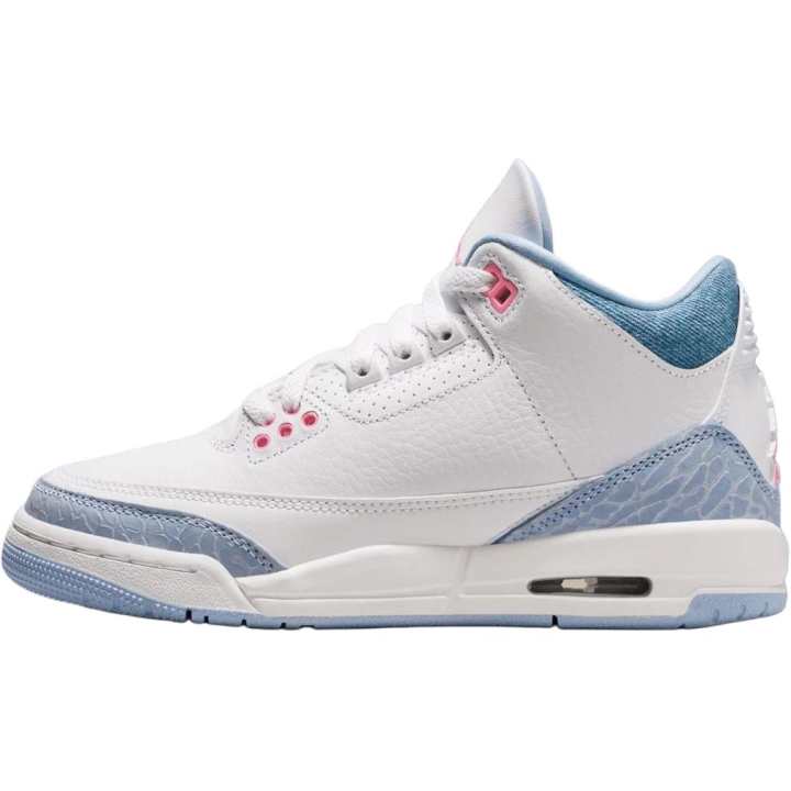 Jordan Jordan Air Jordan 3 Mid top Basketball Shoes White Blue Unisex
