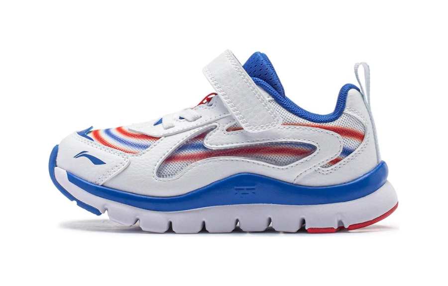 Li-Ning YOUNG Li Ning YOUNG Starlight Cushioning, Wear Resistant Low top Kids Lifestyle Shoes Blue White Pre school