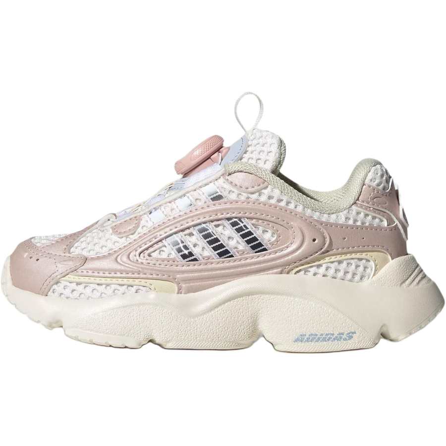 Adidas Originals Ozmillen Abrasion Resistant Low top Kids Lifestyle Shoes Pink White Children Aged 3 7 Years Old