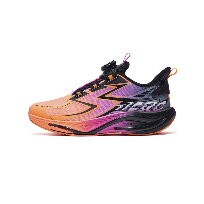361°KIDS Abrasion Resistant Rebound Breathable Lightweight Cushioning Running Shoes Orange Purple Black Teenagers
